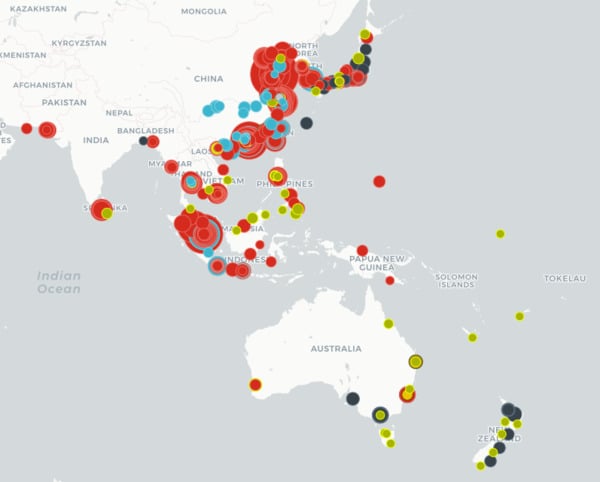 Asia automation map Asia automation map